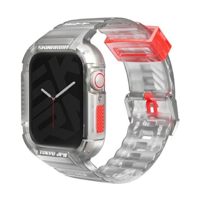 Bracelet Skinarma - SKINARMA - Saido 2 en 1 - Transparent - TPU - Pour Apple Watch 45/44 mm