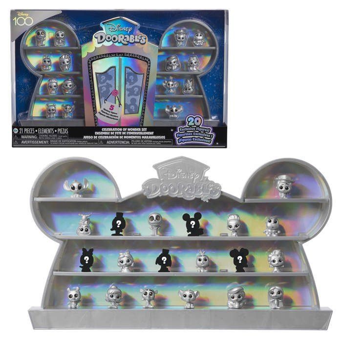Disney - Doorables Coffret Celebration 100 20 figurines et 1 présentoir exclusif Dès 5 ans DRB18