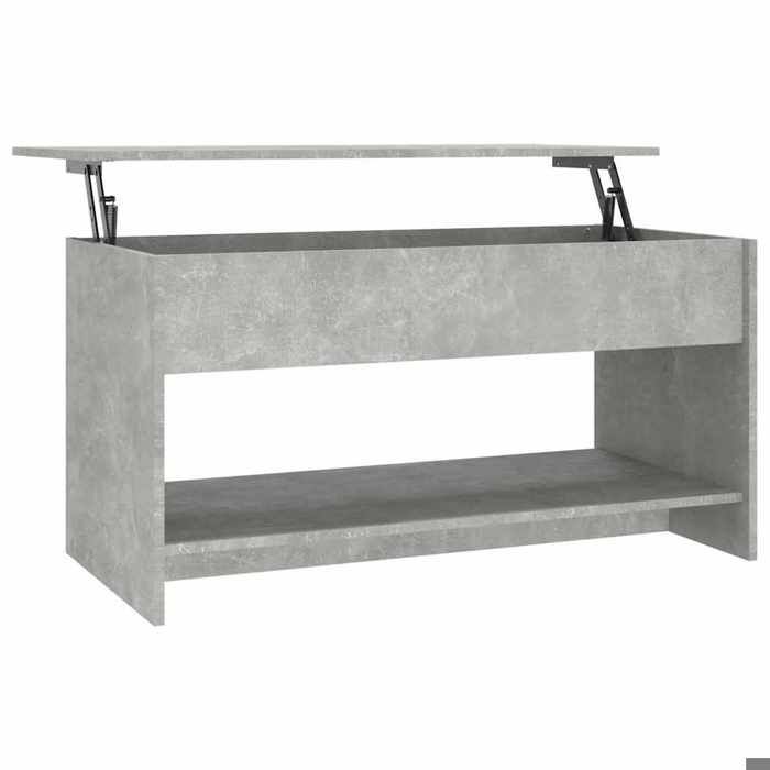 BESTTable basse - Table à Café pour Salon Étagère de Rangement gris béton 102 x 50 x 52 5 cm bois dingénierie Nov255080