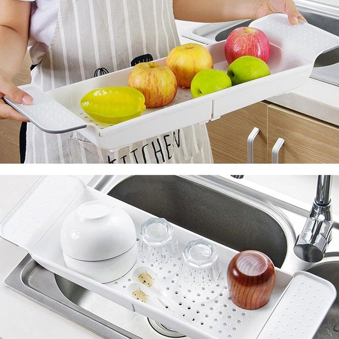 Étagère de baignoire - Support de baignoire extensible - Étagère de rangement pour baignoire - Étagère de salle de bain avec