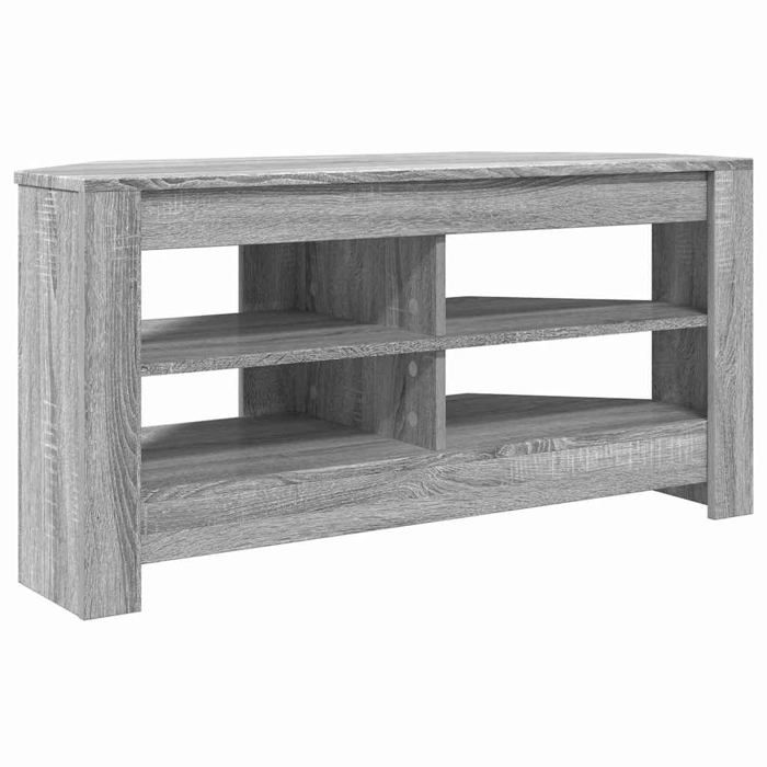 Meuble TV dangle - vidaXL - Gris Sonoma - 102x41x50 cm - Bois dingénierie - 2 étagères - Assemblage requis