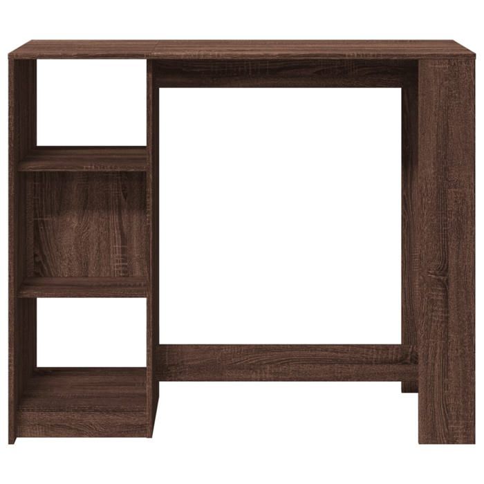 ShieldPro®Table cuisine(Rectangle) SOLOMON Brun Table de bar - FAFA-TOP - Meuble de cuisine - avec étagère chêne marron - Bois ding