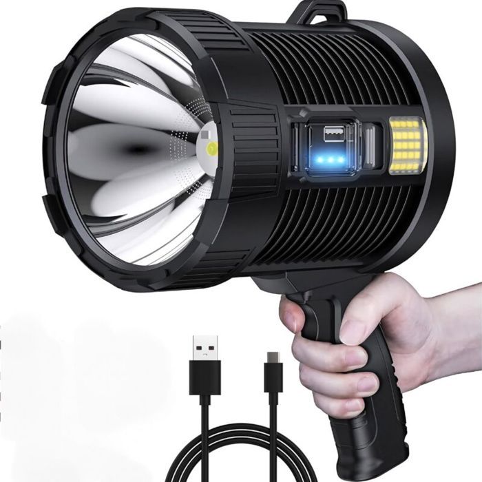 Lampe torche - PZCC - PZCC - 100000 lumens - Rechargeable USB - 3 modes (Rouge UV Blanc)