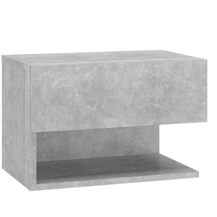 Remise 2026®Petite Table dAppoint Gris - Tables de chevet murales - Étagère Flottante - 2 pcs - gris béton - 376 6220046