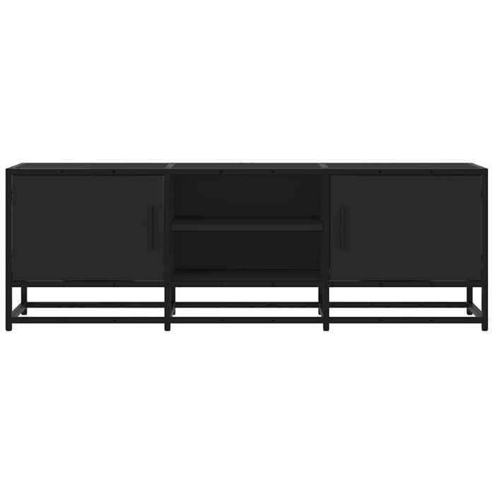 Cabinet TV - Noir - Meuble TV pour Télévision - 1 PC - noir 120x35x41 cm bois dingénierie et métal T1689