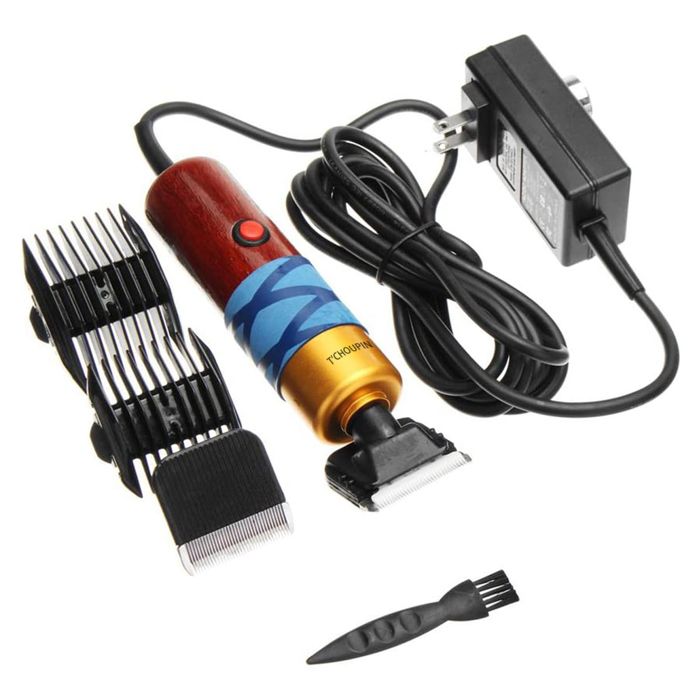 ondeuse électrique pour animaux de compagnie -TCHOUPIN-12V Tondeuse à poils de chien 14 cm 4 têtes de coupe multifonctions