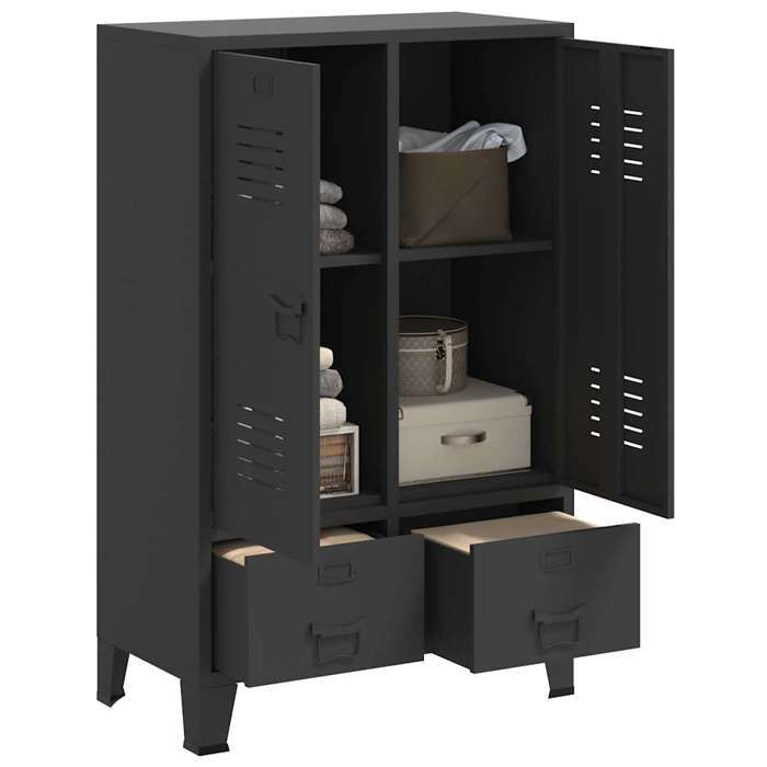 Décoratif - Garde-robe -(1 PCS）- Vidaxl - Armoire penderie Pour chambre industrielle Anthracite 67x35x107  cm Acier433760
