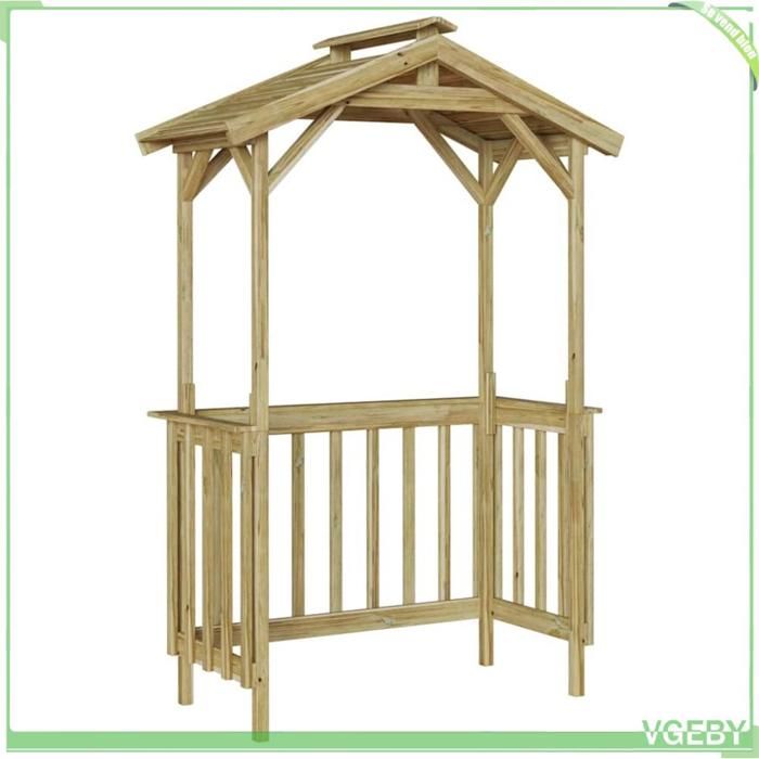 Abri pour barbecue - FAFEICY - 42013037 - Pinède imprégnée - 1335 x 63 x 200 cm - Pin traité