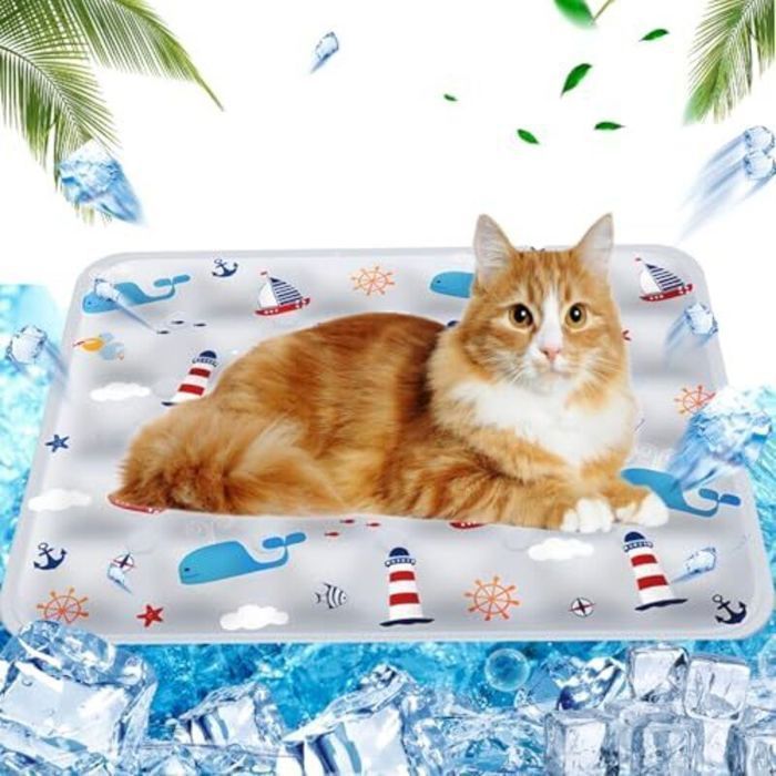 Tapis Rafraîchissant pour Chien et Chat – 40x50cm Gris Effet Fraîcheur Instantanée