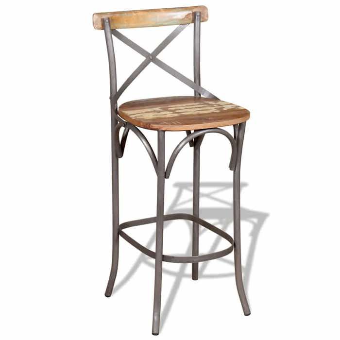 RemiseChaise de Bar Multicolore 45x45x110 cm en bois et métal avec structure stable pour Cuisine tys57ubmo29l
