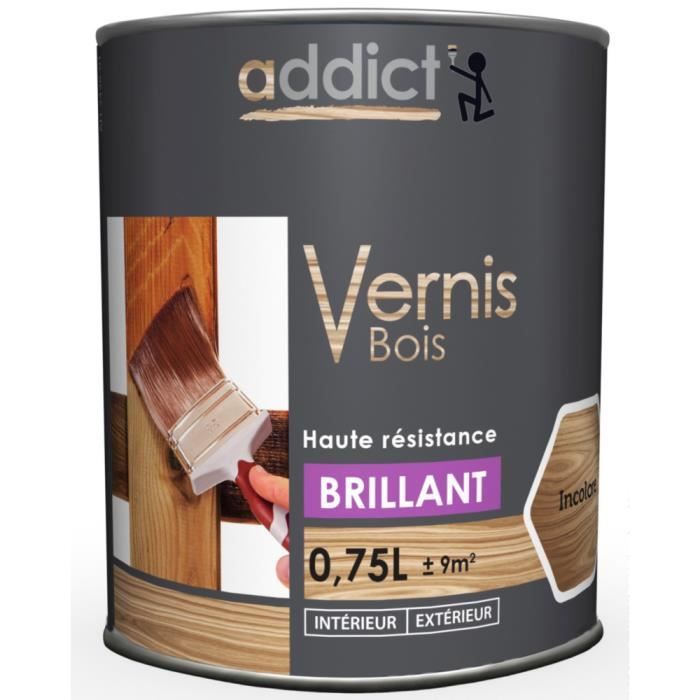 Addict Vernis Bois Brillant 750ml Incolore - Vernis vitrificateurs