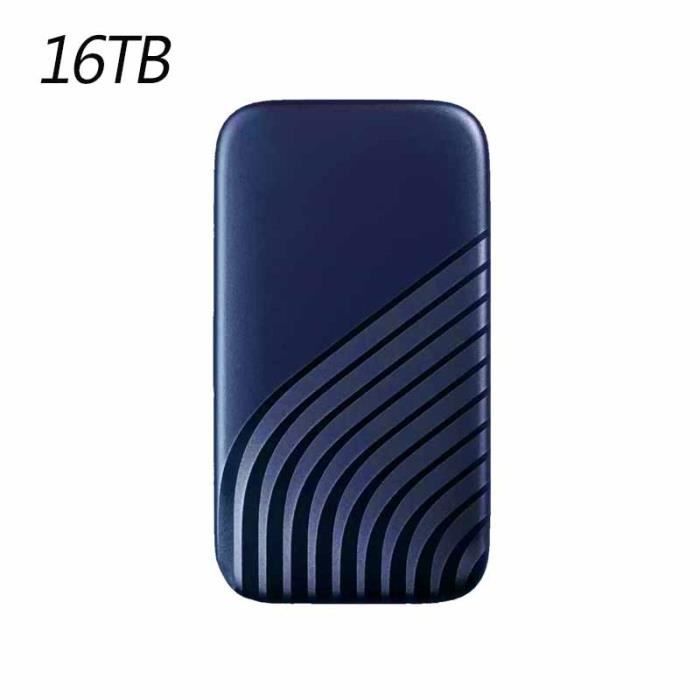 16 To bleu-Disque dur externe portable haute vitesse, SSD d