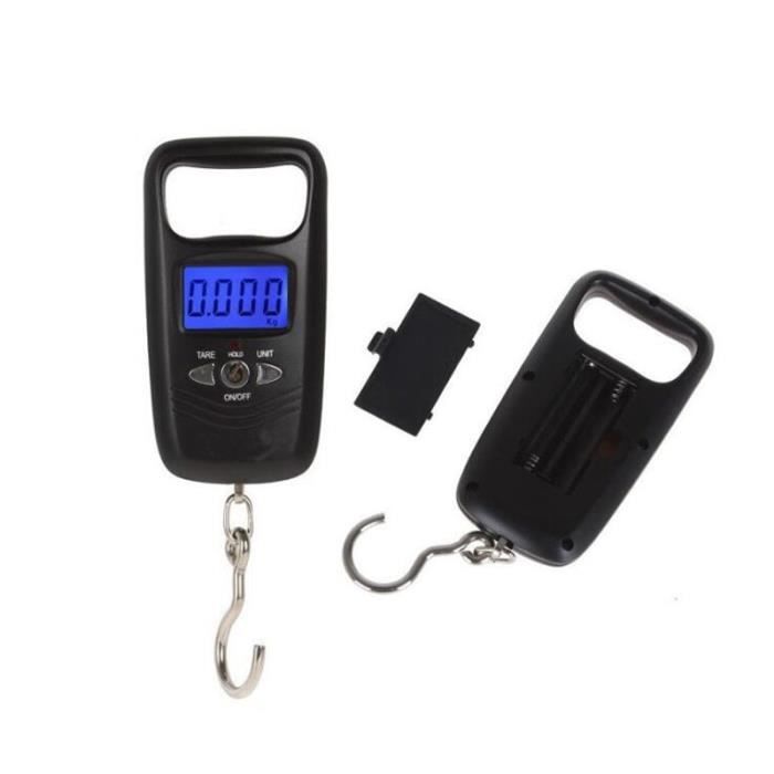 Balance Numérique De Pêche 50 Kg - Précision 10 G - Avec Mètre Ruban Et Pince à Lèvre - Écran LCD Rétroéclairé - Vert - 7