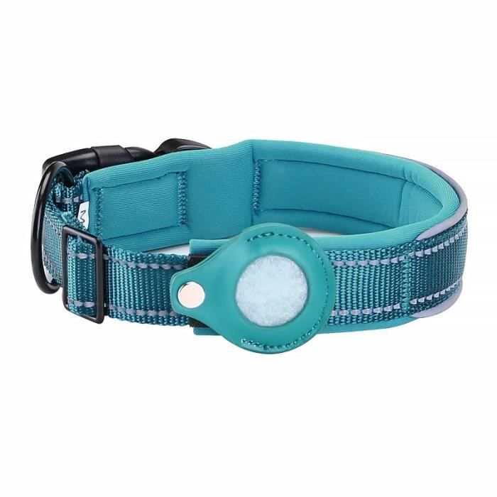 Comparer les prix de AMORUS Collier Pour Chien Pet Loop Collier De Chien Pour Étui De Support Airtag Pet Tracker Locator - Bleu-L