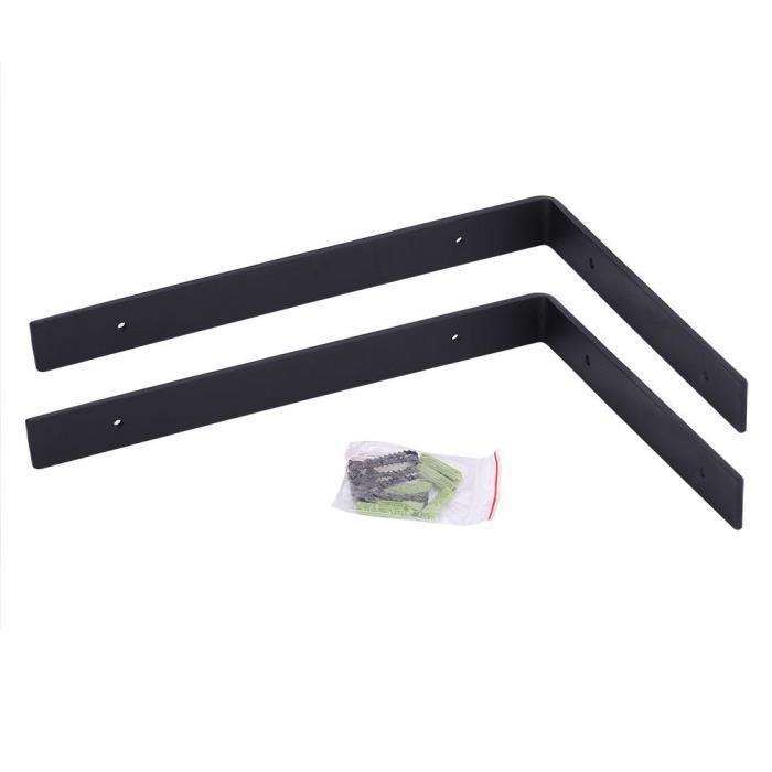 Support à tablette mural - TIP - Noir - Métal - 29 5 x 20 5 x 3 cm - Facile à installer