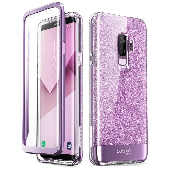 مكيف سبليت Coque Galaxy S9 Plus, Coque Complète Brillante Gli