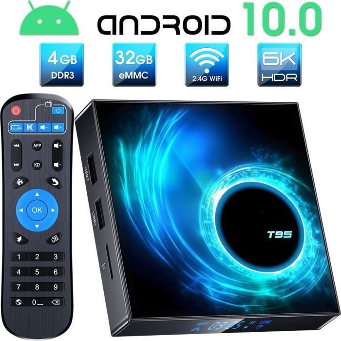 Boitier iptv TV BOX Android 10.0 X96Q TV Box H616 Quad core 1Go de RAM 8 Go  de Rom 4K WiFi 2.4Ghz Smart TV Box Lecteur Multimédia - Cdiscount TV Son  Photo