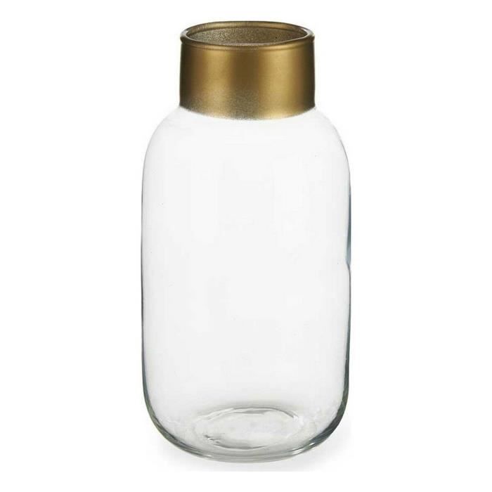 vase doré transparent verre