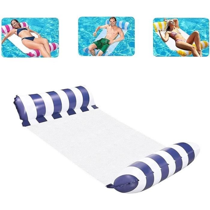 Flotteur De Piscine Gonflable Recouvert Tissu - Bleu - Durable Et Confortable