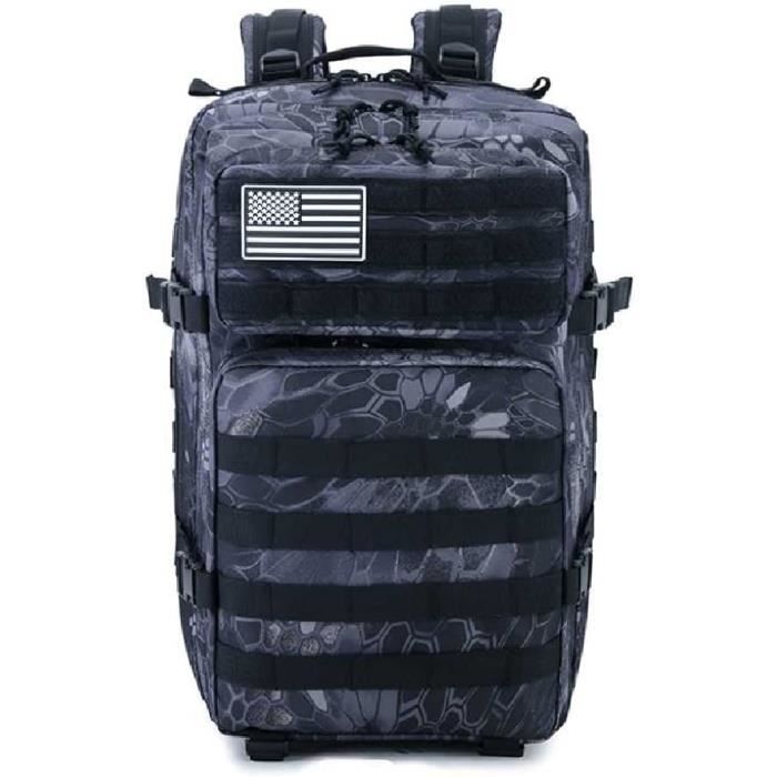 Sac à Dos Militaire 50L – Vert Armée – Tactique Randonnée – Fixation Molle – Nylon
