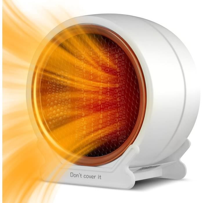 Acheter Chauffage soufflant à économie d'énergie 1200 W Chauffage silencieux Chauffage soufflant en céramique économe en énergie 2 modes Protection contre la surchauffe et protection contre l'inclinaison