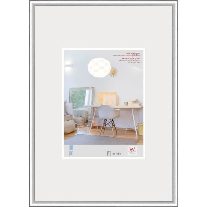 Cadre Photo 50x100 cm - Argent - Plastique - Bordeaux