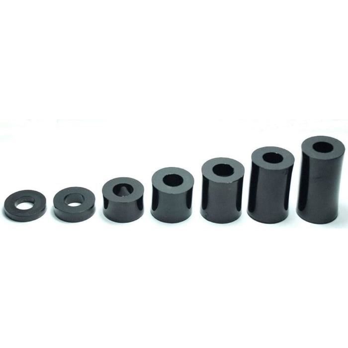 5X Entretoise Plastique M12 Noire Epaisseur 4 A 20Mm Id 13Mm Od 25Mm ...