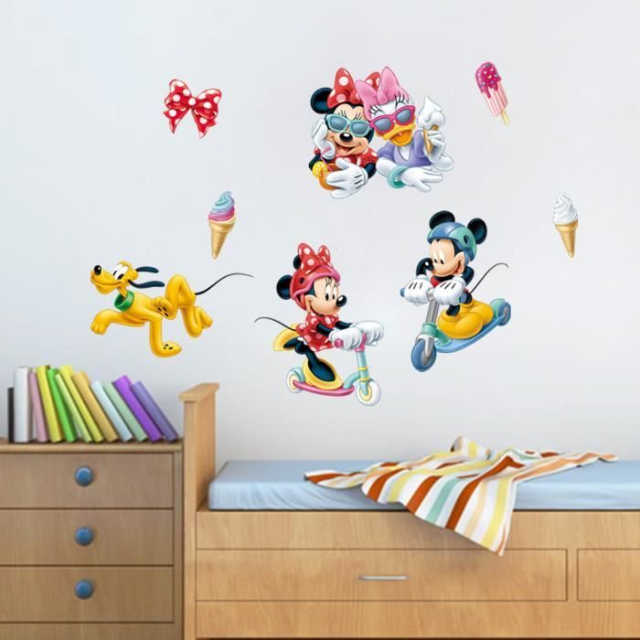 Disney Stickers Muraux Pour Enfants Bebe Filles Chambres Dessin Anime Vinyle Bricolage Fonds D Ecran Autocollants Autocollant Cdiscount Maison