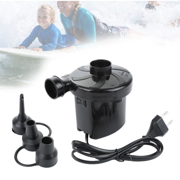 Pompe Électrique Cadrim Gonfleur/Dégonfleur - 3 Buses - AC 220V/DC12V - Pour Matelas, Bateau, Piscine - 280L/min