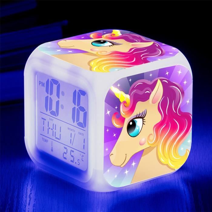 TENOCK Réveil analogique pour Enfant - Silencieux, sans tic-tac - pour Fille et garçon - avec Fonction Snooze - Réveil Portable à Piles - pour Chambre d' enfant, Table de Chevet, Bureau