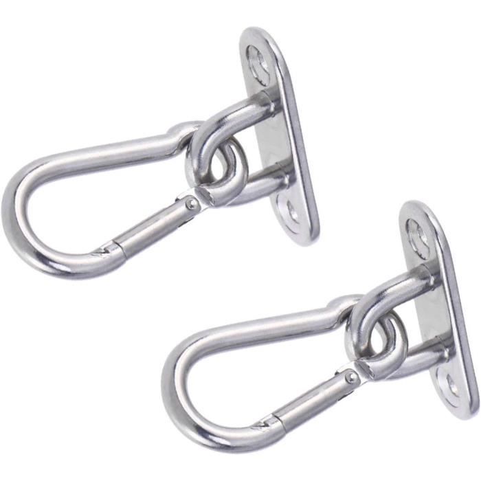 2 Sangles De Hamac Avec Mousquetons - Support 200kg, Nylon - Pour Camping, Jardin