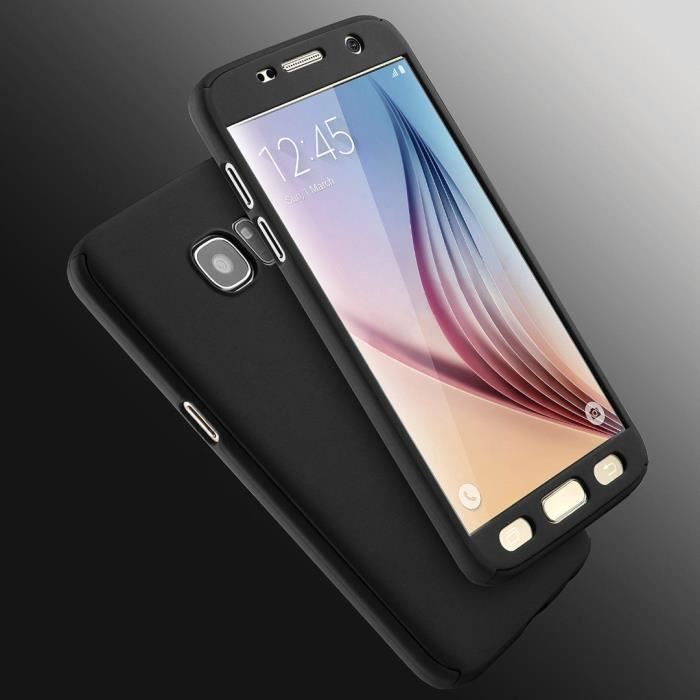 SDTEK Coque Pour Samsung Galaxy A33 5G, Housse 360 Avec Protecteur D'écran  Noir