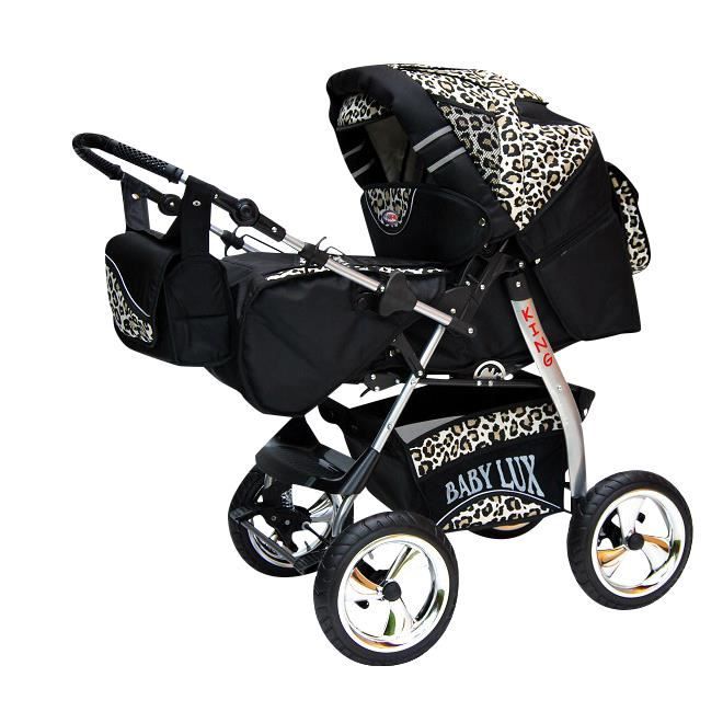 poussette fille leopard