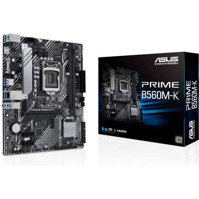 Carte mère ASUS Prime B560M-A - Micro ATX - PCIe 4.0 - Deux slots M.2