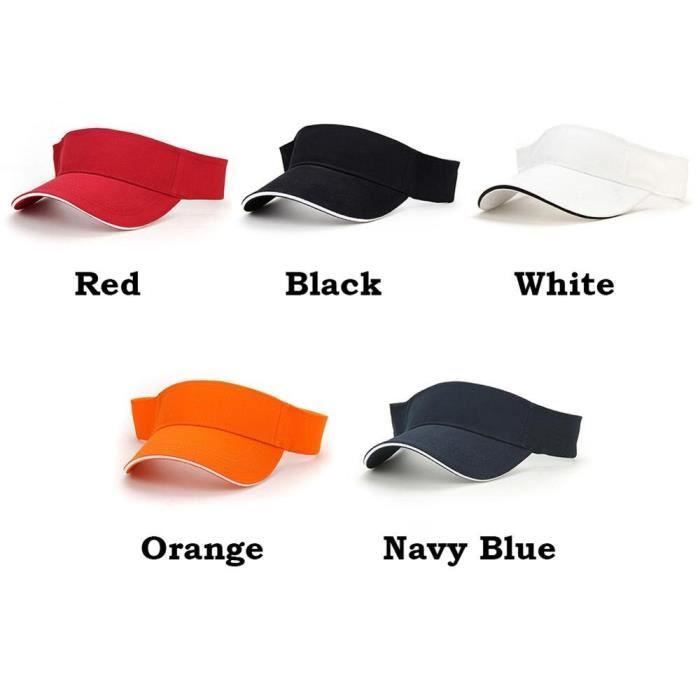 Casquette Visiere Mixte (Lot de 5) Réglable pour Tennis, Golf, Course - Visiere Soleil 5 Couleurs, Blanc, Rose, Violet, Noir et Bleu - Visiere Femme Homme pour Activités Extérieures et Scolaires Casquette Visiere Mixte (Lot de 5) Réglable pour Tennis, Golf, Course - Visiere Soleil 5 Couleurs, Blanc, Rose, Violet, Noir et Bleu - Visiere Femme Homme pour Activités Extérieures et Scolaires