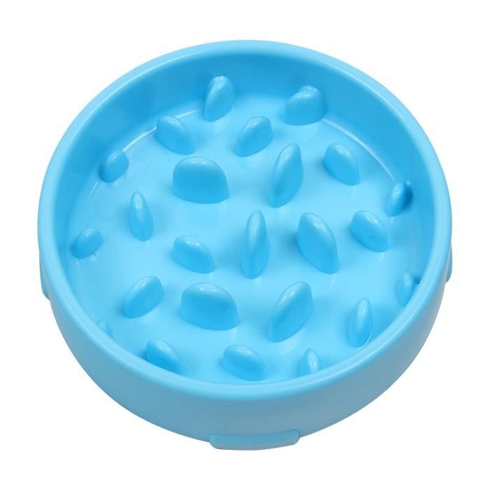 Gamelle Anti Glouton Chien Chat, Gamelle Pour Chien Chat, Distributeur Nourriture Chat, Distributeur Croquettes Chiens, Chat Bleu