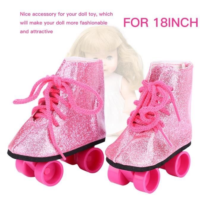 1 Paire 3 cm patin à roulettes fantaisie poupée Chaussures jouets pour filles weihnachowp 4 