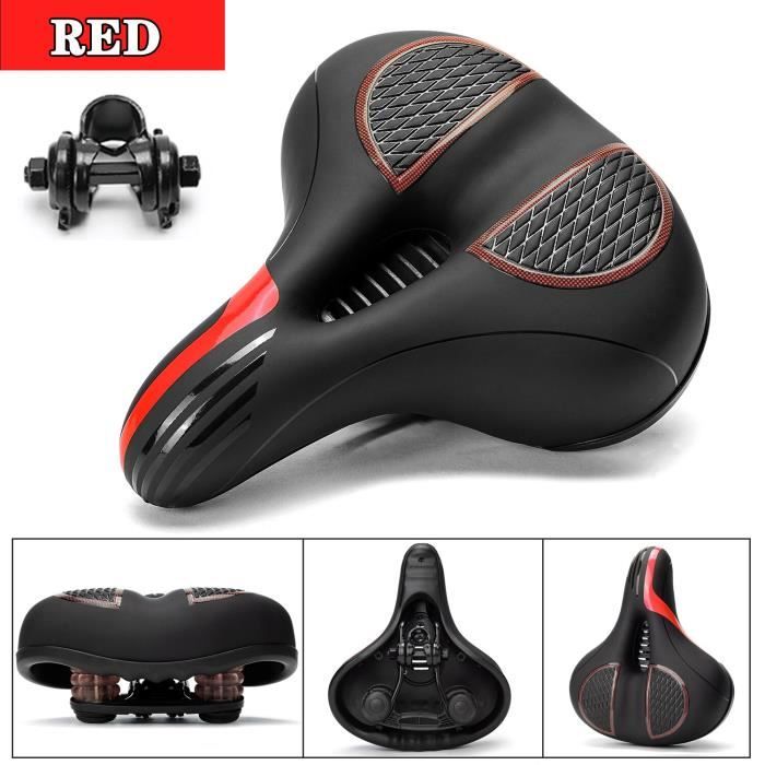 Selle De Vélo Fixie En Cuir PU Rivetée - Confortable Mousse 8mm - 7 Couleurs Au Choix - 6