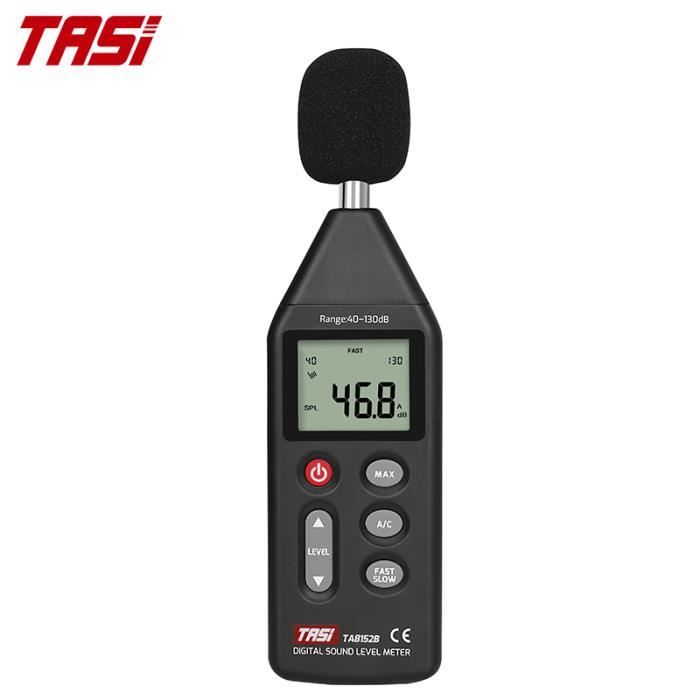 Décibelmètre Professionnel 30-130dB - Sonomètre Numérique Avec Alarme, Enregistrement & USB