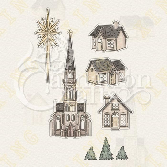 Lot de 4 Matrices de découpe Lettres de vœux | Dies Scrapbooking