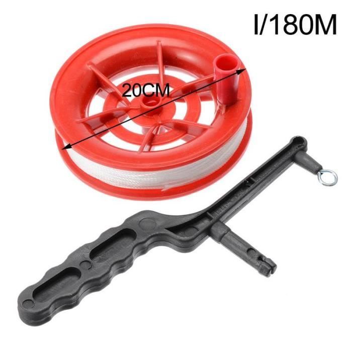HERCHR Bobine De Cerf-volant – 150 M De Fil – Polyester 800D – Résistance 25 Lb – Pour Cerf-volant Plage Et Plein Air – Rouge