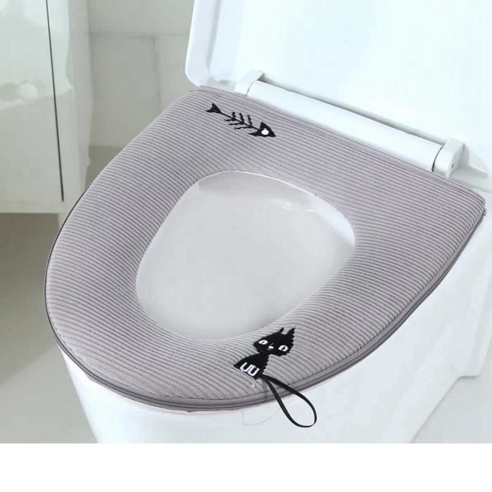 Housse De Siège De Toilette Chaud & Lavable | Confort Hiver, Universelle Pour Toutes Les Toilettes - 11