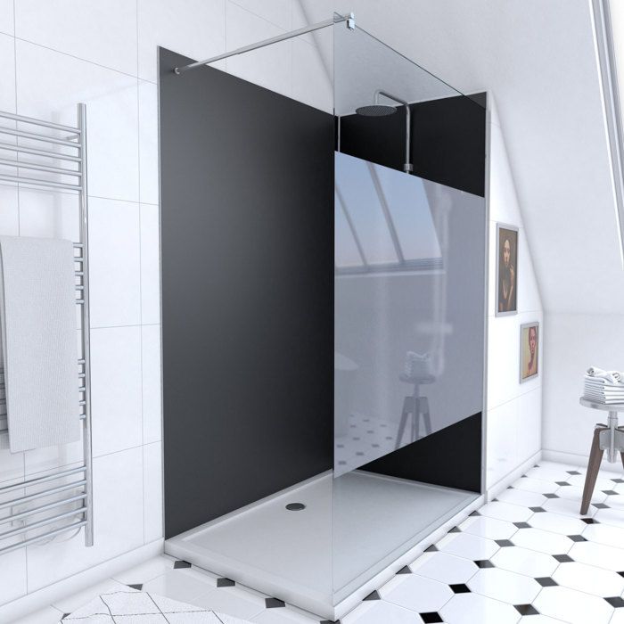 Panneau Mural Miroir Carrelé Pour Douche - Aluminium 3mm, Motif Méduses, Sur Mesure Jusqu'à 150x300 Cm, Fabrication Allemande