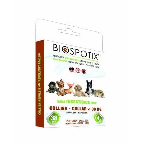 Meilleurs prix pour Biospotix - Collier Répulsif pour Chiot et Petit Chien - 38cm