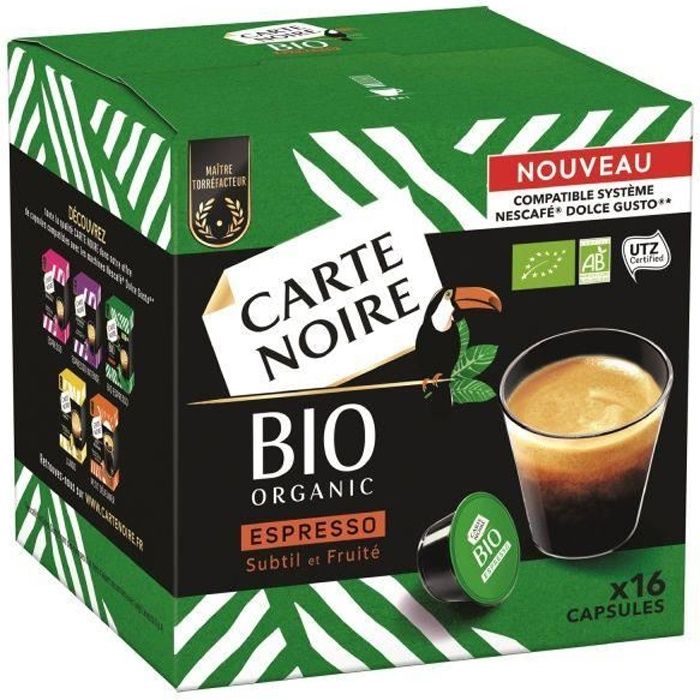 Carte Noire Dolce Gusto Cafe Espresso Bio 16x 128 G Cdiscount Au Quotidien