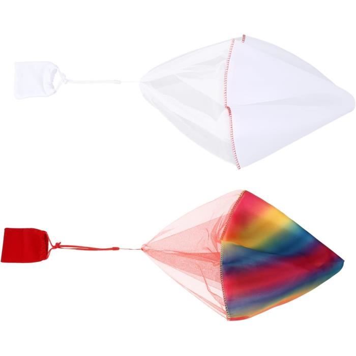Paul Günther 1171 – Lot De 2 Parachutes à Lancer, Diamètre 46 Cm, Couleurs Assorties – Dès 4 Ans, Jeux En Plein Air