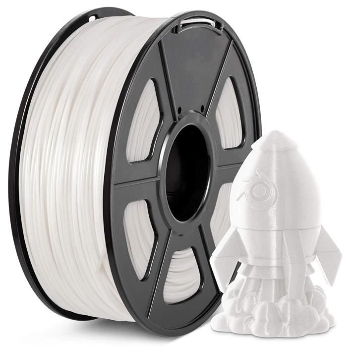 Filament 3D PLA blanc 1.75mm 1KG fil d'imprimante 3D Printer Filament pour  imprimante 3D et stylo 3D - Cdiscount Informatique