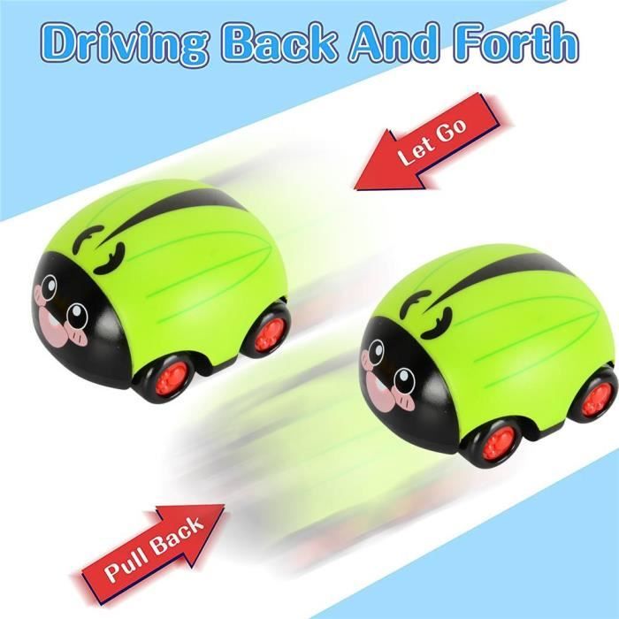 Friction Insect Car Drfeify Voiture à rétrofriction insecte pour enfants de 1 à 3 ans ...