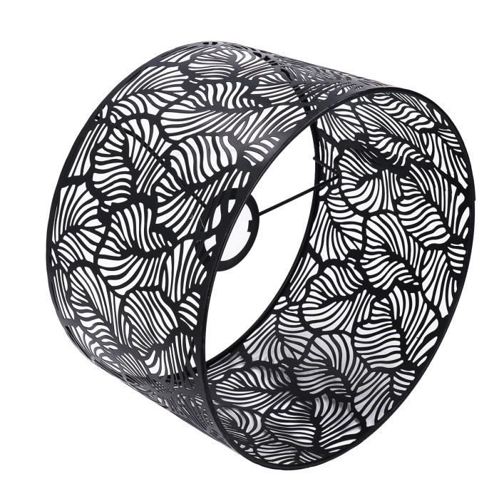 Set De 2 Abat-jour Navaris - Noir Extérieur / Blanc Intérieur - Pour Douille E27 - Neuf