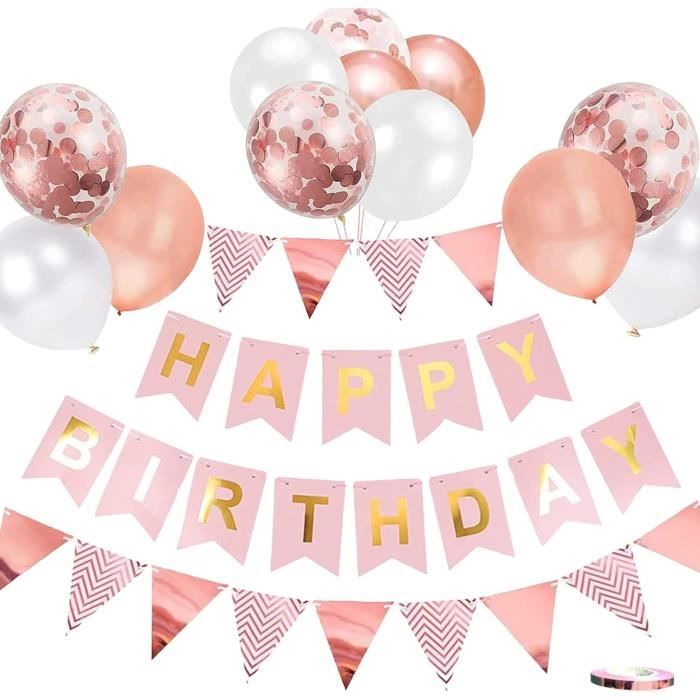 Banderole Anniversaire Bannière Joyeux Anniversaire Pailletée - Décoration Fête | Guirlande Multicolore Avec Ruban 4m Décoration Murale Festive